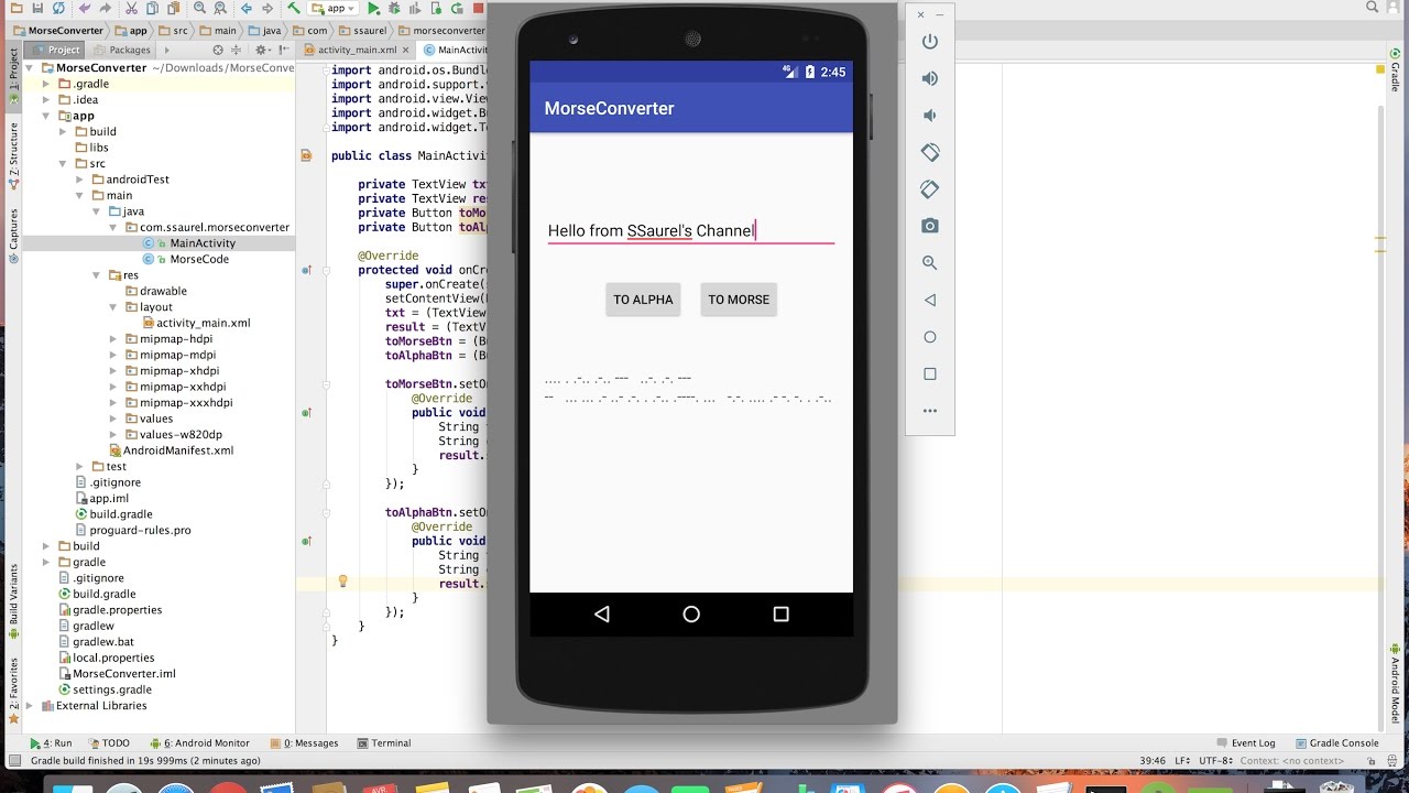 Create a Morse Code Converter Application with Android Studio