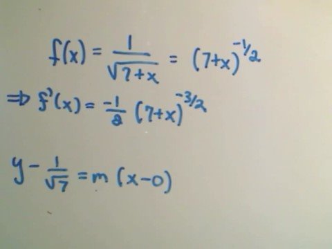 Finding the Linearization at a Point / Tangent Line Approximation