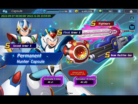 MegamanX DiVE - Permanent Hunter Capsule Crackpot Action