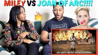 Epic Rap Battles of History &quot;Miley Cyrus vs Joan of Arc&quot; REACTION!!!!