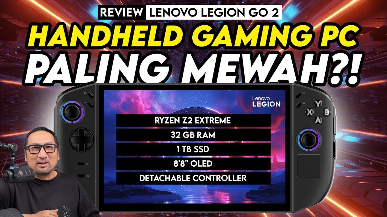 Layar OLED 8.8", Ryzen Z2 Extreme, RAM 32GB, Kontroler Bisa Dilepas! Review Lenovo Legion Go 2