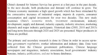 Internet Service Markets in China