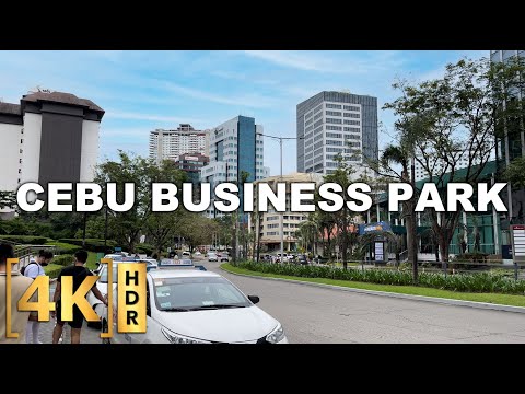 Centro Ayala da cidade de Cebu | Excursão a pé pelo Cebu Business Park | 4K HDR | Filipinas
