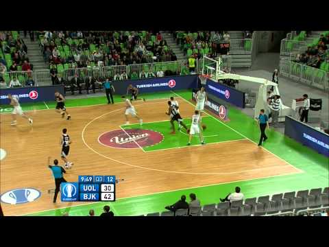 Union Olimpija - Besiktas Istanbul 57:80 (6. krog, EuroCup, 19.11.2014) - Highlights