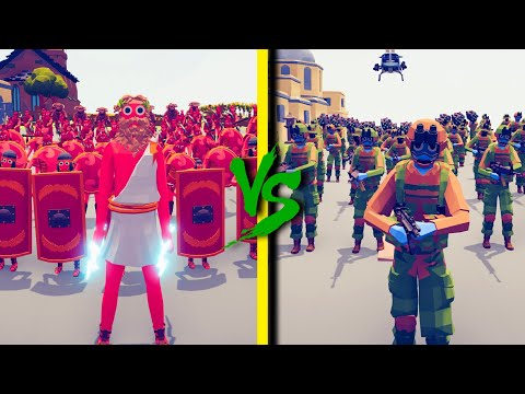 MODERN ARMY vs ANCIENT FACTION - Totally Accurate Battle Simulator TABS
