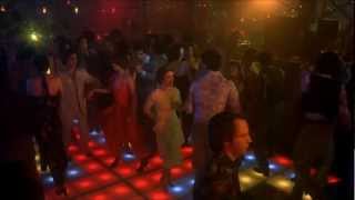 Saturday Night Fever (Disco Inferno The Trammps) John Travolta dancing HD 1080 with Lyrics