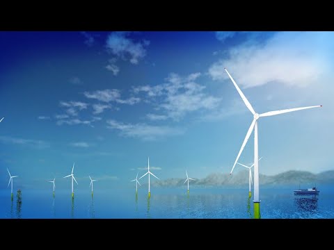 Coastal Wind Farm Wallpaper Video