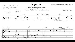 Skylark - Mulgrew Miller transcription