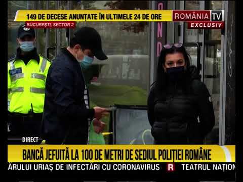 Jaf la o bancă din Bucureşti, în plină zi