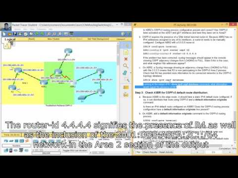 10.2.4.4 - 3.5.1.6 Packet Tracer - Troubleshoot Multiarea OSPFv3