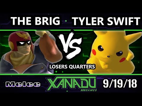 S@X 268 SSBM  -  Tyler Swift (Pikachu) Vs.  The Brig (Captain Falcon) Smash Melee Losers Quarters