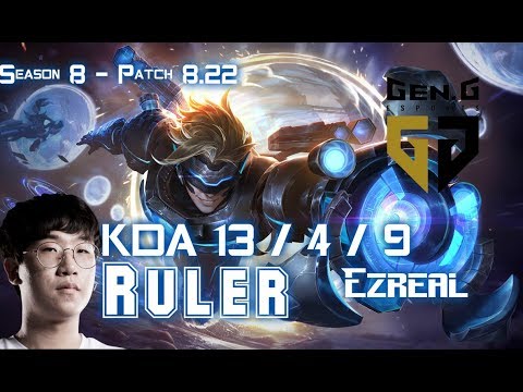 GEN Ruler EZREAL vs KT Deft XAYAH ADC - Patch 8.22 KR Ranked