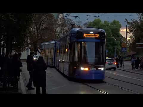 Assorted trams in Kraków, Poland. 1st and 2nd October 2025