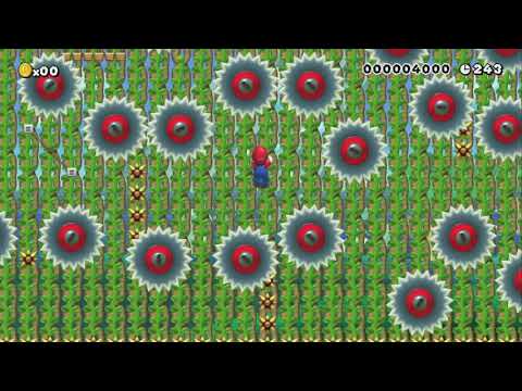 The Jungle Grinder. by NEWT82 - SUPER MARIO MAKER - NO COMMENTARY 1bh