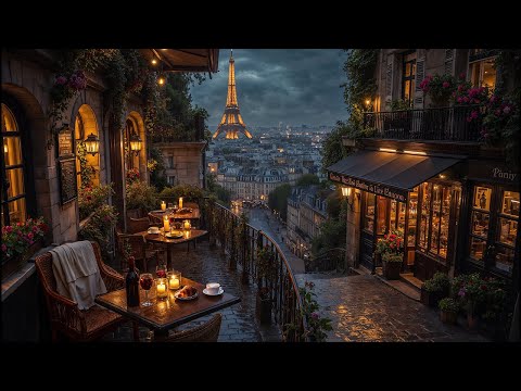 Night Jazz at a Paris Outdoor Café ☕ Relaxing Jazz Instrumental Music for Study, Work & Calm Nights