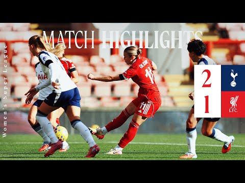 Highlights: Tottenham 2-1 Liverpool FC Women | Beata Olsson scores first goal in Reds Loss