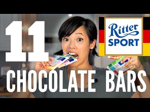 11 Ritter Sport CHOCOLATE BARS | Emmy Eats GERMANY Taste Test