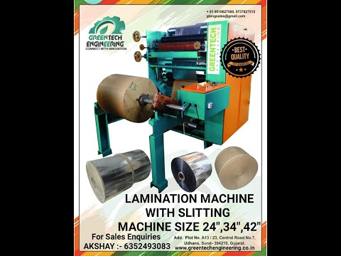 Roll to Roll Paper Plate Lamination Machine