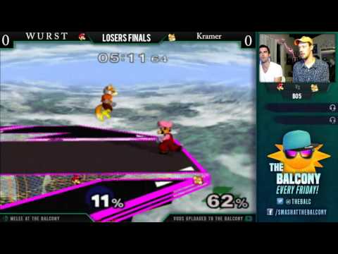 Melee at the Balcony 71 - Losers Finals ft. WURST (Luigi) VS Kramer (Fox)
