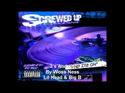 3's and 4's By Woss Ness(Slowed & Chopped) By Dj Red