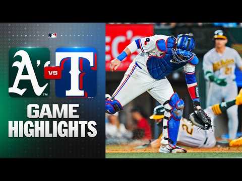 텍사스 VS 애슬레틱스 4:3 MLB 스포츠하이라이트