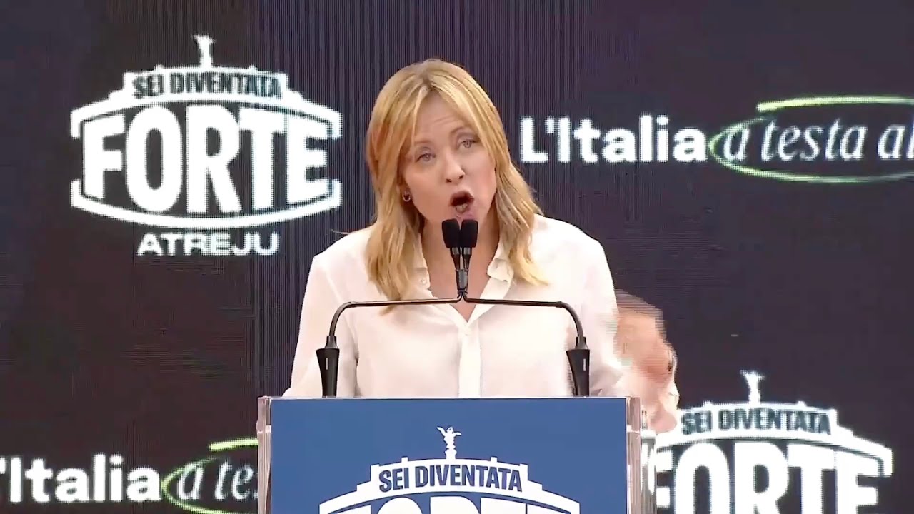 GIORGIA MELONI ATTACCA LE OPPOSIZIONI:"COMUNISTI CON IL CETO MEDIO E TURBOCAPITALISTI CON I POTENTI"