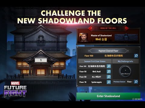 Climbing as Far as  I can in Shadowland Marvel Future Fight
