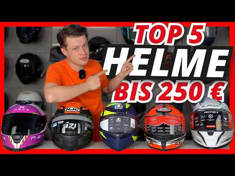 TOP 5 FULL-FACE HELMETS UNDER 250 € ⛑️ A lot of helmet for little money 🤯 [AGV, HJC, LS2, Caberg,...