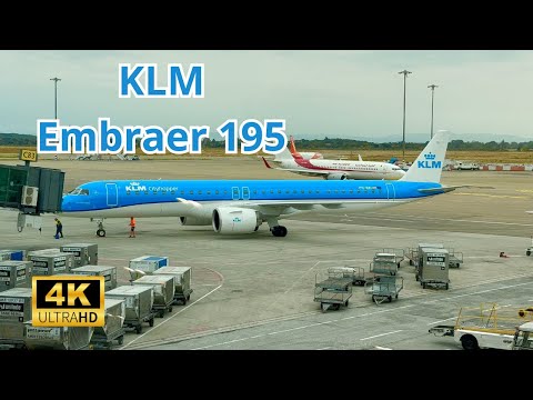 KLM Embraer 195-E2 | Lyon (LYS) 🇫🇷 ✈ Amsterdam (AMS) 🇳🇱| Economy Class Experience Full Flight Report