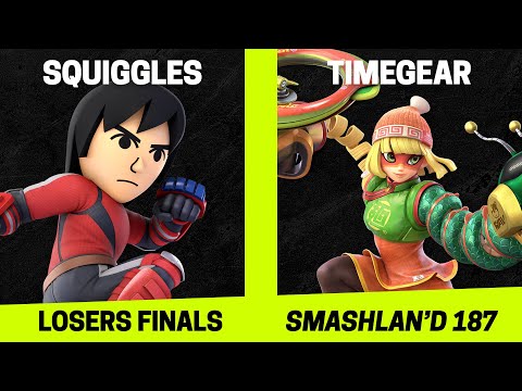 SmashLAN'd 187 Losers Finals - Squiggles (Mii Brawler) vs TimeGear (Min Min) - SSBU Tournament