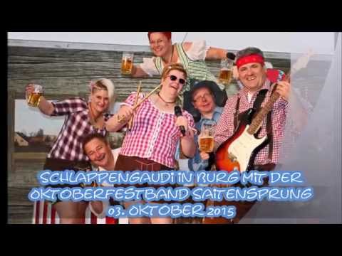 Oktoberfestband Saitenspringer Dresden Schlappengaudi Burg 2015 Partyband Saitensprung Dresden