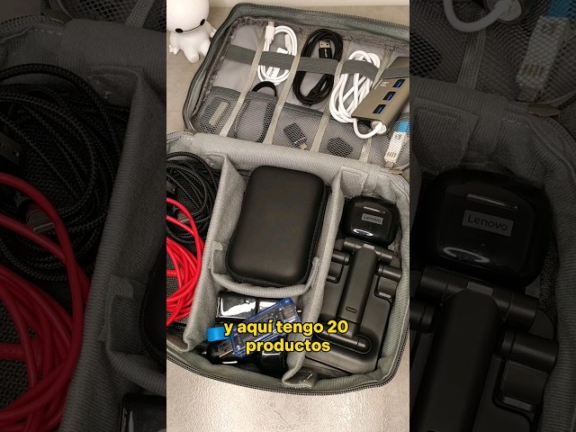 Vídeo relacionado con SIMTOP Bolsa Organizadora para Cables de Carga USB, Tarjetas SD y Accesorios - Almacenamiento para Portátiles y Viajes, Trabajo, Verde