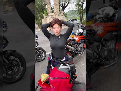 Cute Biker Girl Gyatt 🏍️💨 Sexy Motorcycle  Gyatt Girls #bikergirl #gyatt #bike #biker