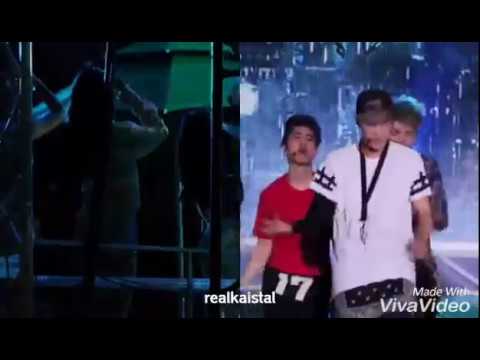 Kaistal ~ Krystal watching and dancing to EXO 's Wolf