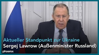 Pressegespräch mit dem russischem Außenminister Lawrow zur aktuellen Situation in der Ukraine