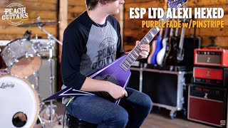 Video thumbnail for No Talking...Just Tones | ESP LTD Alexi Hexed | Purple Fade w/ Pinstripes by Peach Guitars
