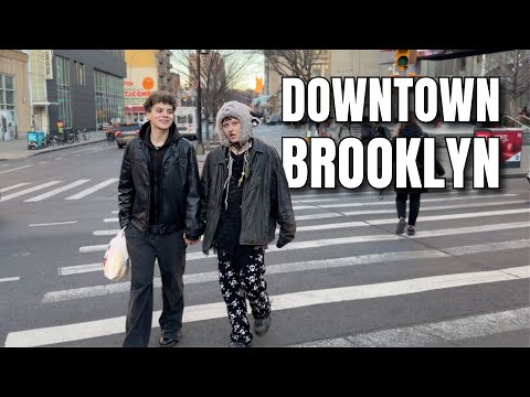 NEW YORK CITY Walking Tour [4K] - DOWNTOWN BROOKLYN Sunset Walk