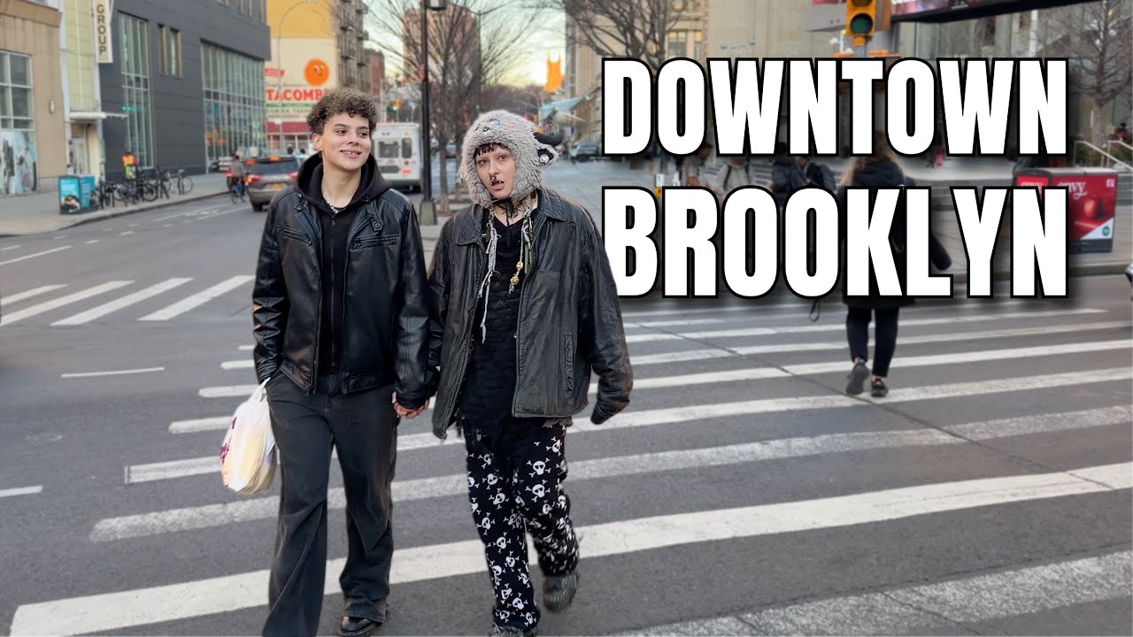 Immersive street-level walking tour through Brooklyn, NY, United States, showcasing authentic urban landscapes, local architecture, and the vibrant atmosphere of the city's neighborhoods