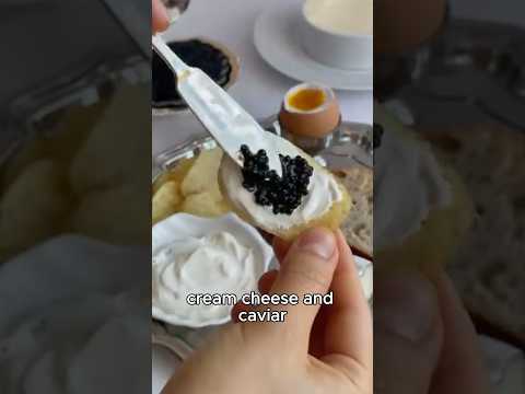 How to eat black caviar #food #cooking #caviar