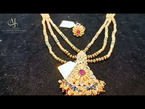 21k Gold bridal set at Al noor jewellers bhatta chock lahore cantt pakistan 0321-9476599