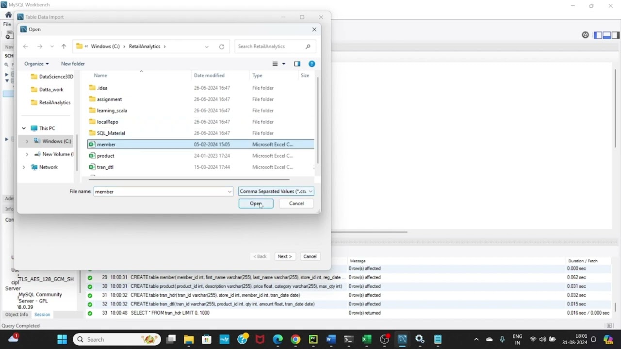 How to load data into mysql Table manually.