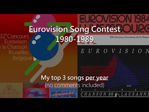 Eurovision 1980s - my top 3 per year