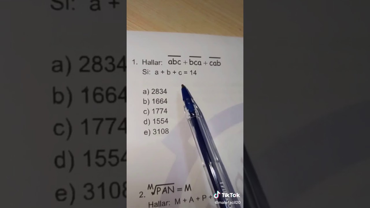 Problema tipo examen de admisión