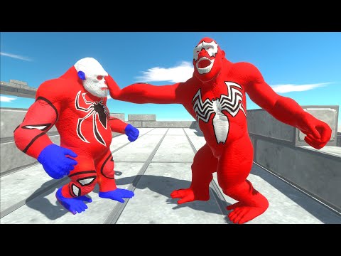 VENOM GORO RED vs SPIDER MAN GORO DEATH RUN - Animal Revolt Battle Simulator