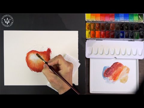 Watercolor Dry Brush on Moist