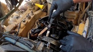 C12 Tune up Valve lash, injector heights & engine brake adjustment Pt 1.