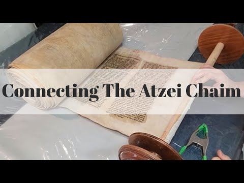 How to Sew the Atzei Chaim to the Sefer Torah?