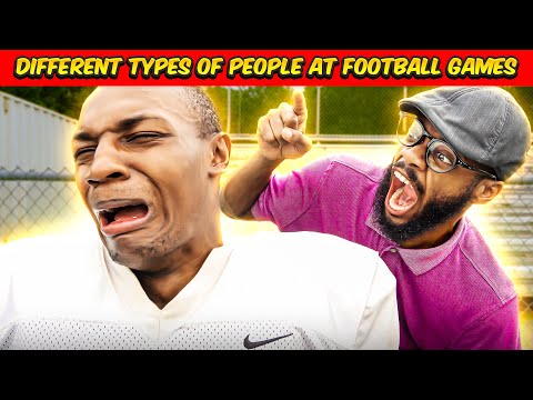 Different types of people at Football Games w/ @DarrylMayes @gavinblake23