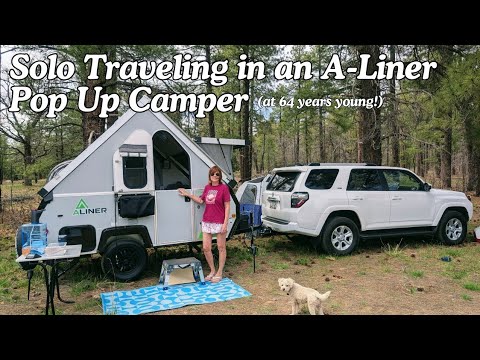 A-Liner Scout Lite Pop-Up-Camper-Tour – Alleinreisende Frau mit Hunden | Der allererste Camper me...