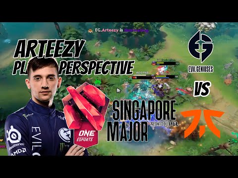 Arteezy [Naga Siren] Player perspective | EVIL GENIUSES vs Fnatic - ONE Esports Singapore Major 2021